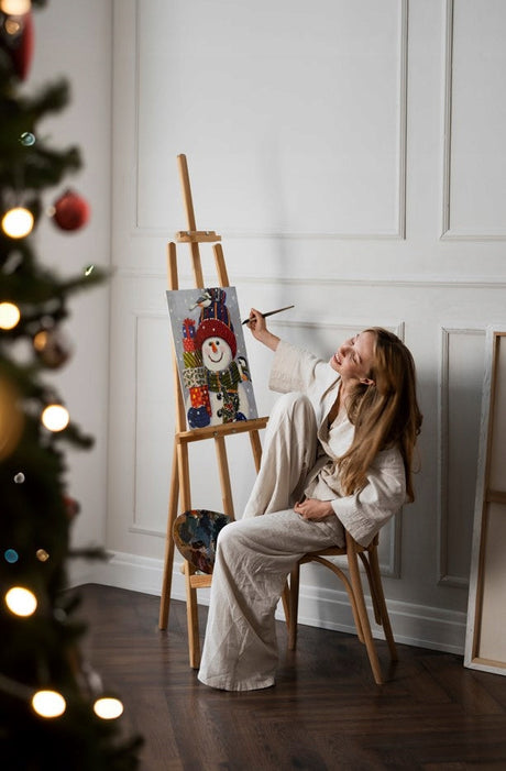 Malen nach Zahlen Schneemann 40x50 cm