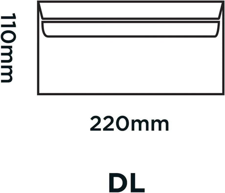 Papierumschläge weiß, selbstklebend DL - 50 Stück