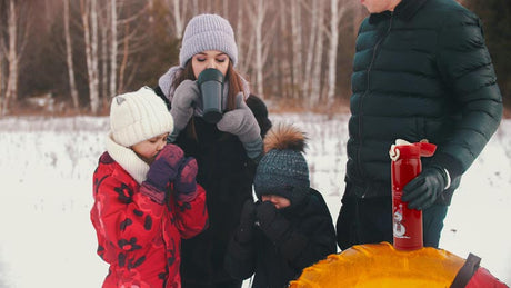 Weihnachtsthermoskanne rot 23×6cm 500 ml