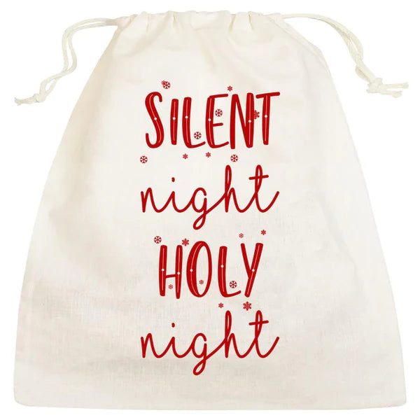 Beutel SILENT NIGHT ecru 34x38cm