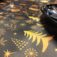 Weihnachtstischläufer aus Polyester GOLDENE WEIHNACHTSBÄUME 45x155cm