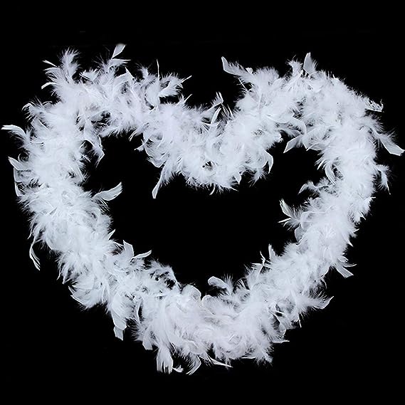 Engelsfederkette WEISS 1,8m