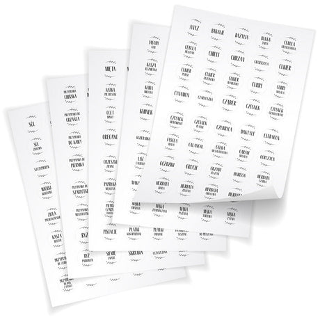 Gewürzaufkleber WEISS 200St.