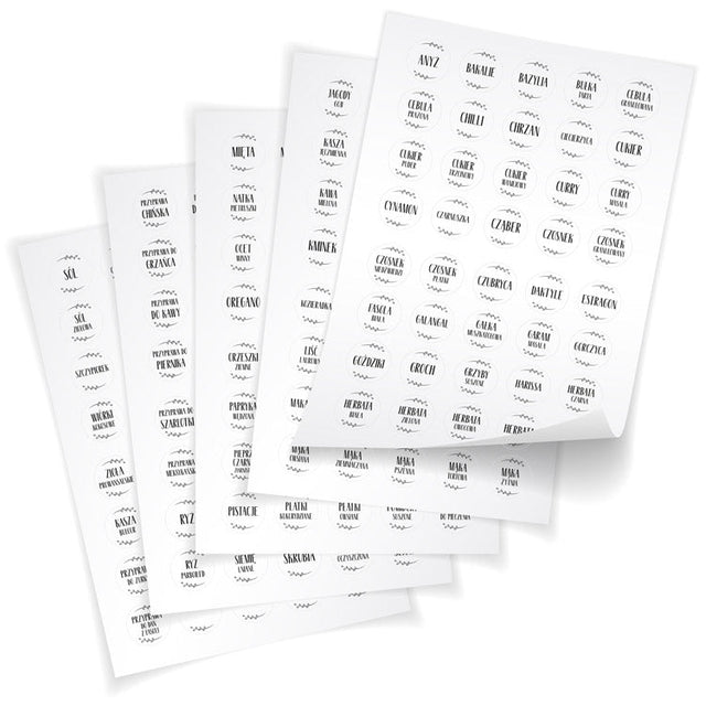 Gewürzaufkleber WEISS 200St.