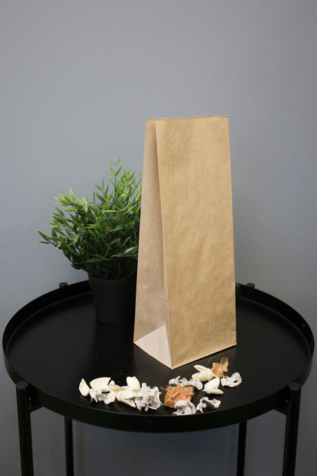 Blockbodenbeutel 13+9,5x32,5 cm, 70 g/m², braun, 100 Stück
