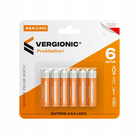 Vergionic AAA Alkalibatterien 6 Stk. R3