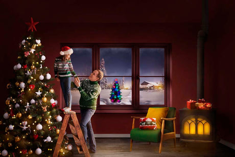 Leuchtender RGB LED Weihnachtsbaum für Glas