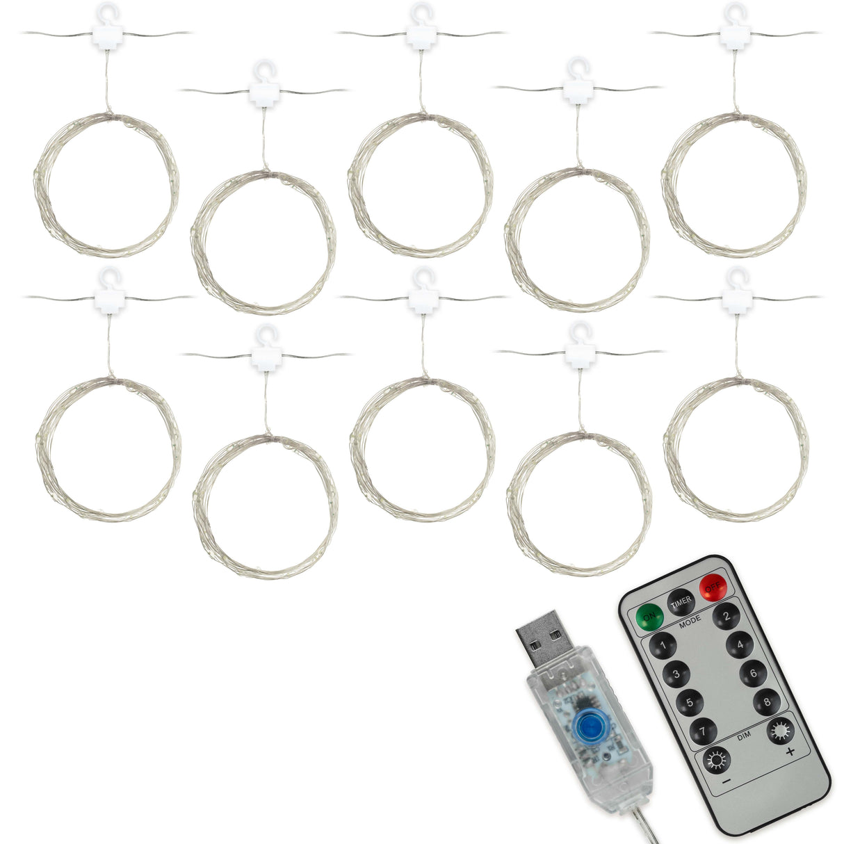 Lichtervorhang Lampen WARMES LICHT 3m