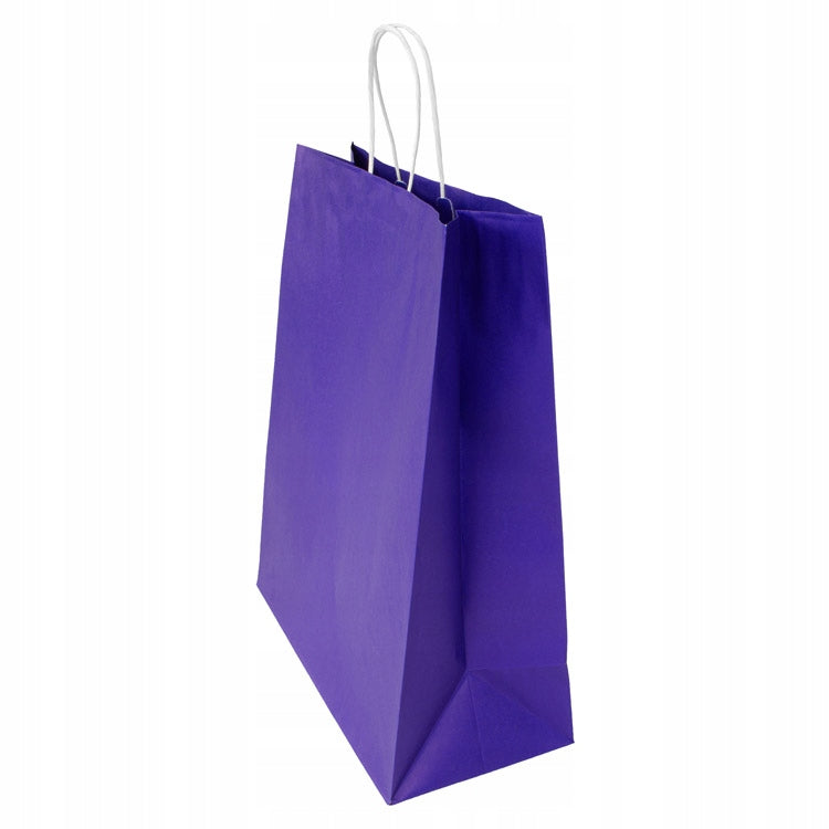 Papiertasche mit gedrehtem Griff Premium - VIOLETT - 350x150x400mm