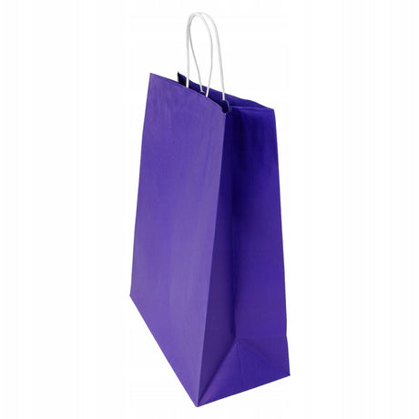 Papiertasche mit gedrehtem Griff Premium - VIOLETT - 350x150x400mm