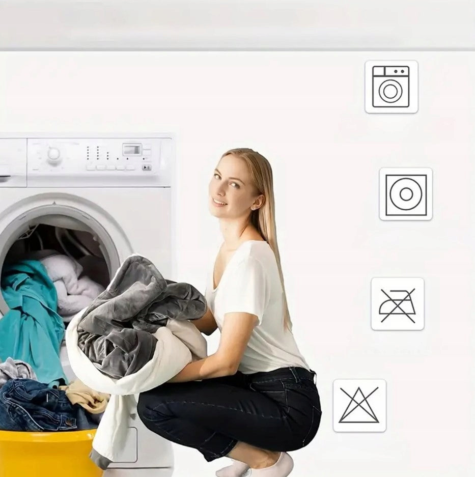 Dicker roter Decken-Sweatshirt, übergroßer Bademantel