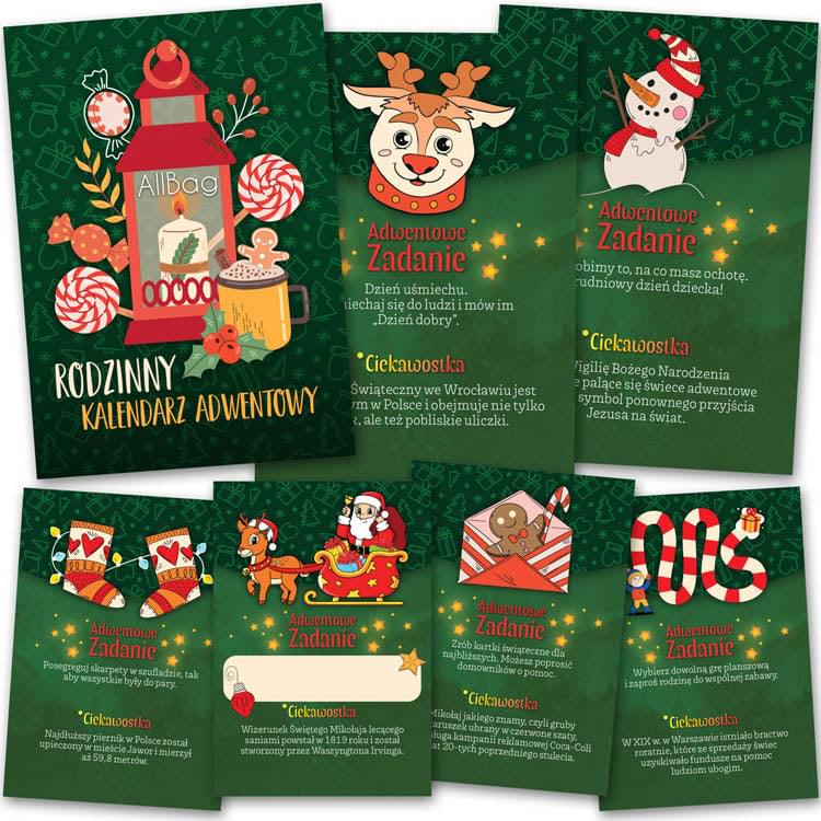 Adventskalender-Karten 30 Stk. INTERESSANTE AUFGABEN