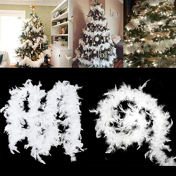 Engelsfederkette WEISS 1,8m