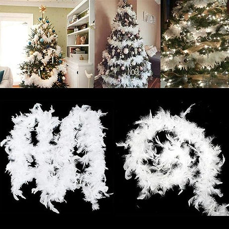 Engelsfederkette WEISS 1,8m