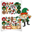 Weihnachtsdeko-Aufkleber ELFEN 10er Set.