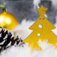 Künstlicher Weihnachtsbaum aus Kiefernholz + Dekorationen