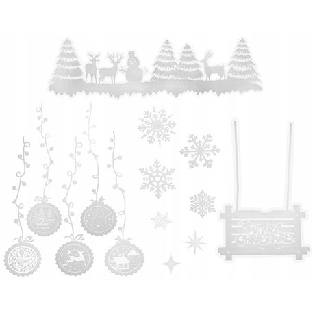 Weihnachts-Fensteraufkleber weiß 35×50cm
