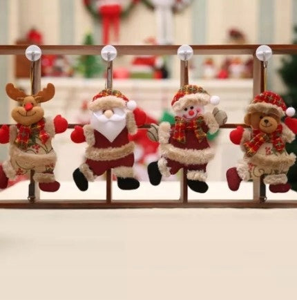 Weihnachtsbaumanhänger Teddybär, Rentier, Weihnachtsmann, Schneemann 4 Stk.