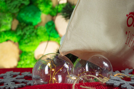 Weihnachts-Baumwollbeutel 17x20cm ECRU 145g CAR