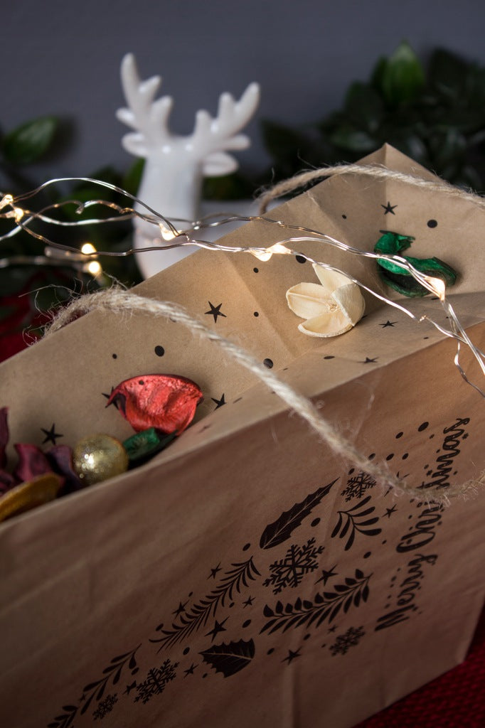 Weihnachtspapiertüte 180x80x230mm Merry Christmas Tree