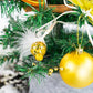 Künstlicher Weihnachtsbaum aus Kiefernholz + Dekorationen