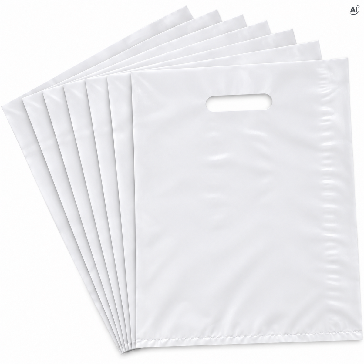 Plastiktüten 250 x 300 mm, 50 Stück – verschiedene Farben Weiß