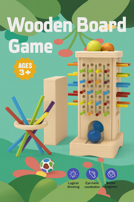 Lernspiel aus Holz 3+