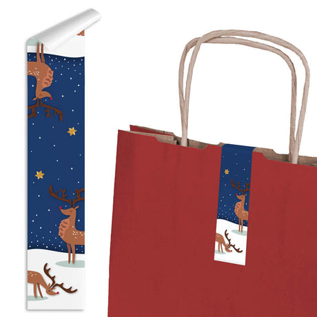 Große Weihnachtsaufkleber für Geschenke BLATT MIX