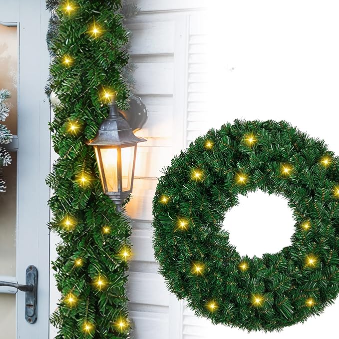 3 m lange, warme LED-Weihnachtsgirlande