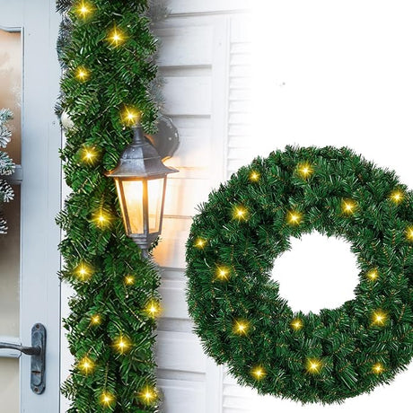 3 m lange, warme LED-Weihnachtsgirlande