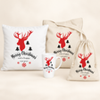 Weihnachtsset Rentier – Beutel, Kissen, Tasche und Becher