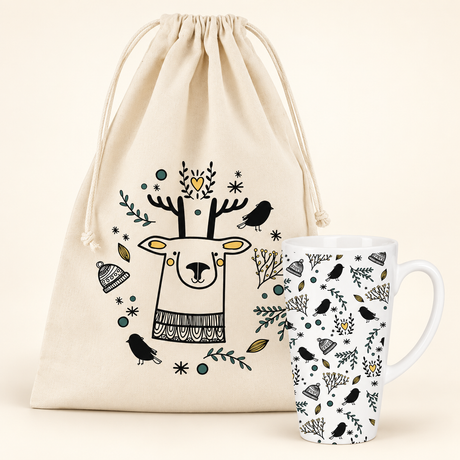 Weihnachtsset Rentier – Beutel und Becher