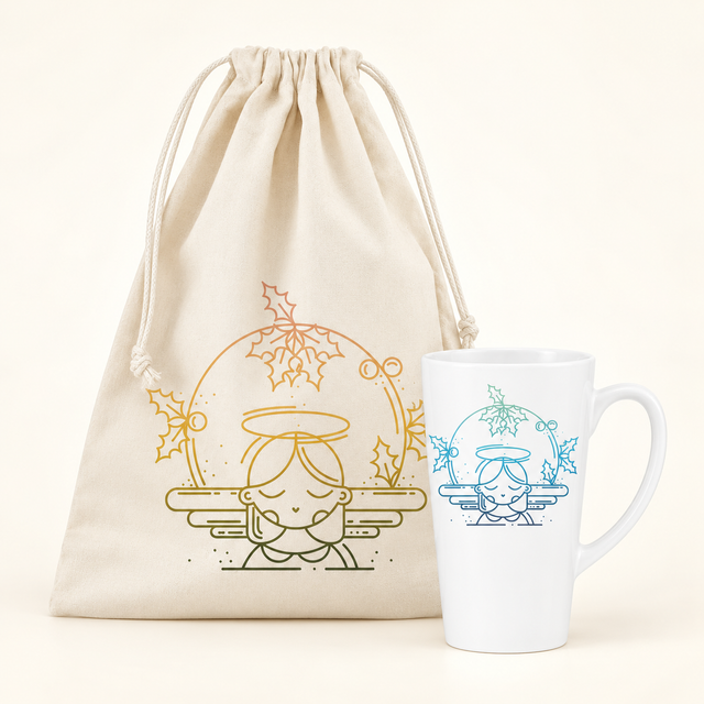 Weihnachtsset Engel – Beutel und Becher