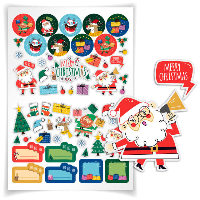 Weihnachtsdeko-Aufkleber 10er Set.