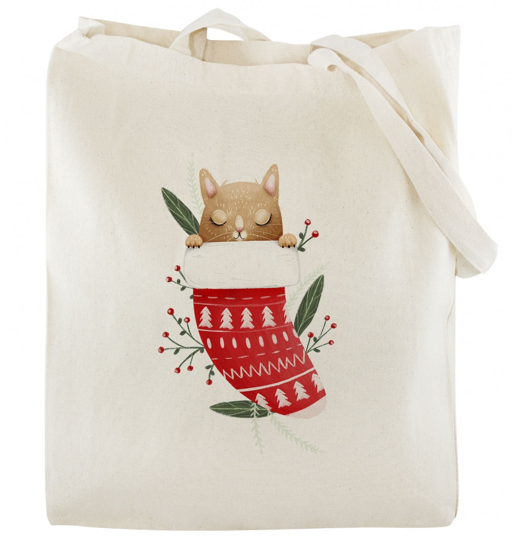 Weihnachts-Baumwolltasche ROTES KÄTZCHEN