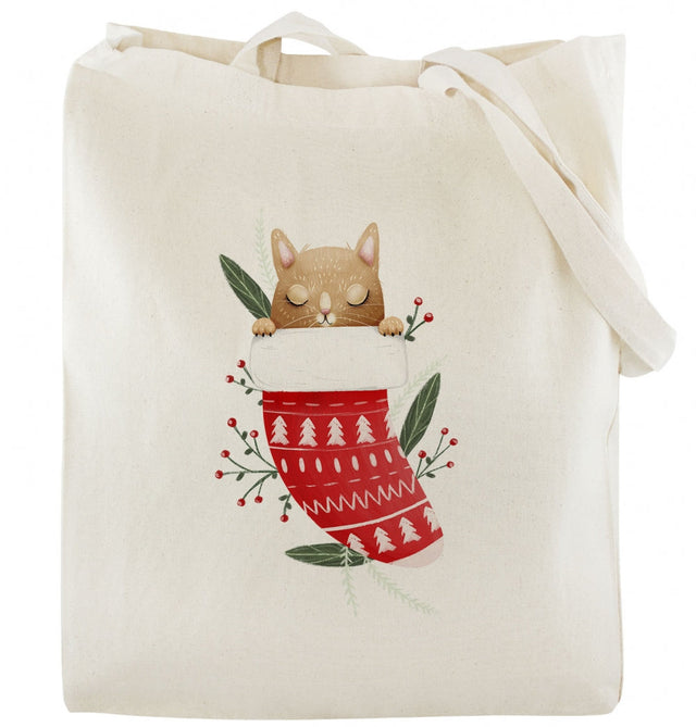 Weihnachts-Baumwolltasche ROTES KÄTZCHEN