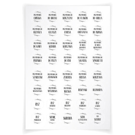 Gewürzaufkleber WEISS 200St.