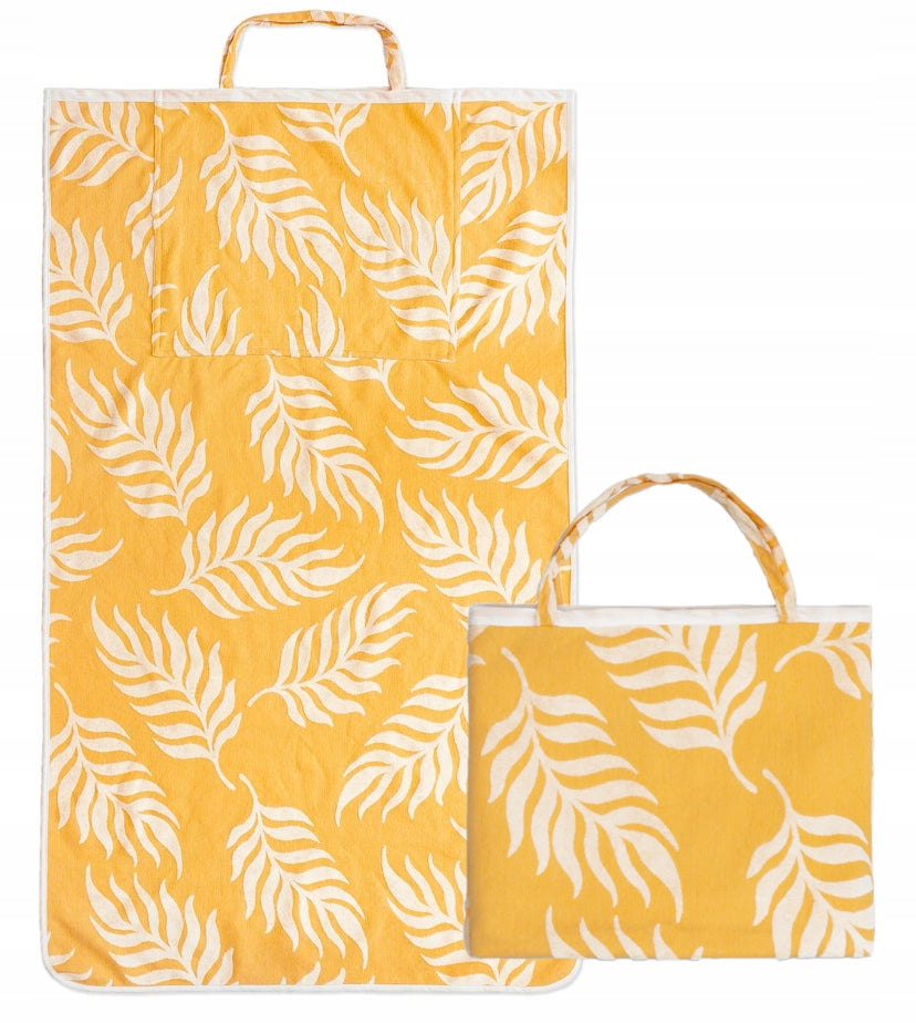 2in1 Handtuch-Tasche Orange 87x150 cm