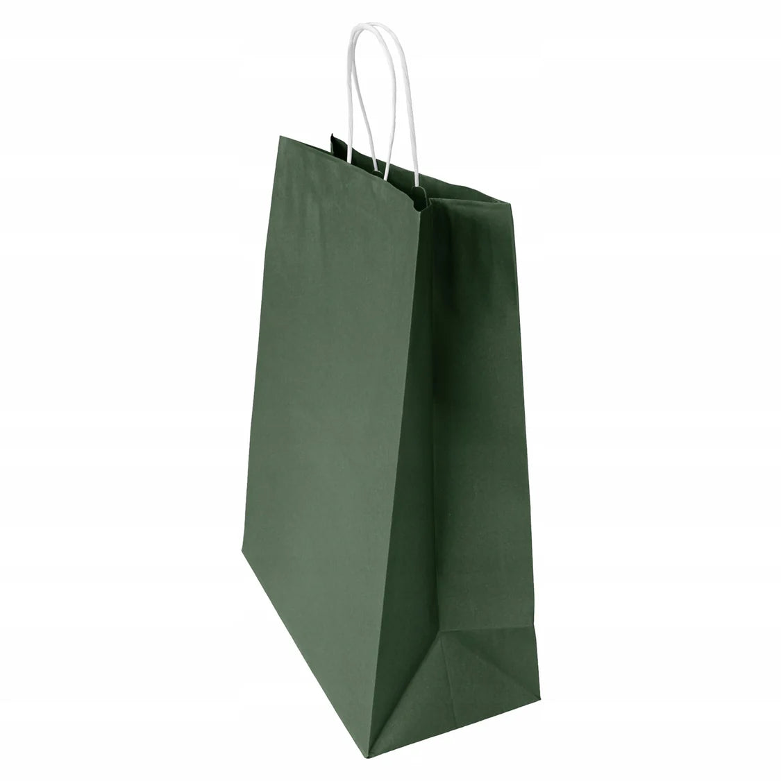 Papiertragetasche mit Premium-Drehgriff - DUNKELGRÜN - 350x150x400mm