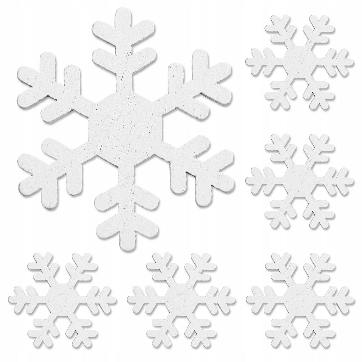 Holzschneeflocken 6 Stk.