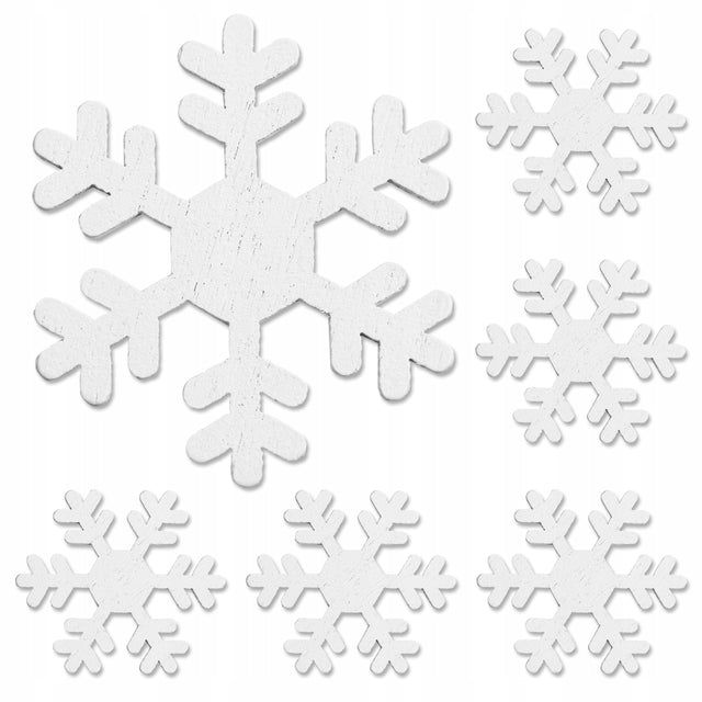 Holzschneeflocken 6 Stk.