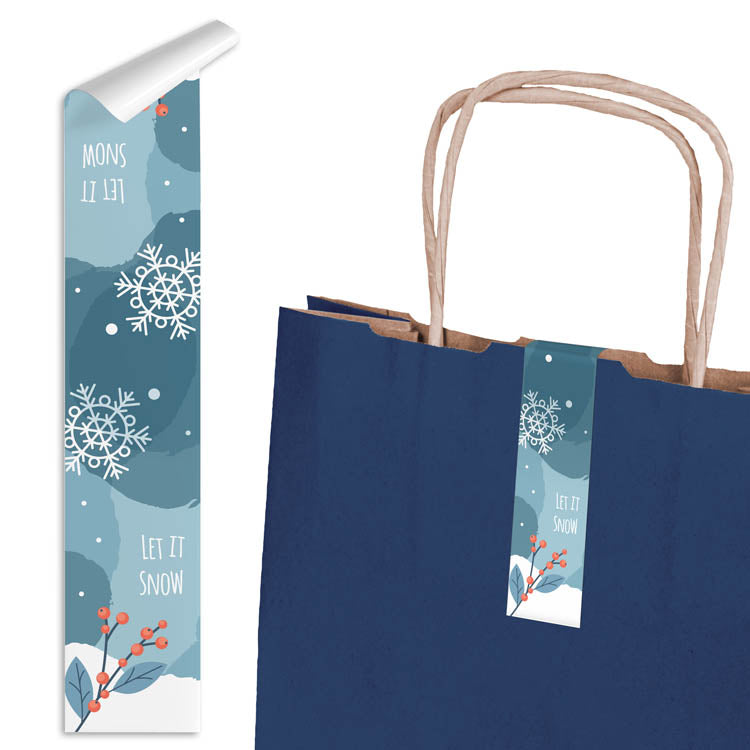 Große Weihnachtsaufkleber für Geschenke BLATT MIX