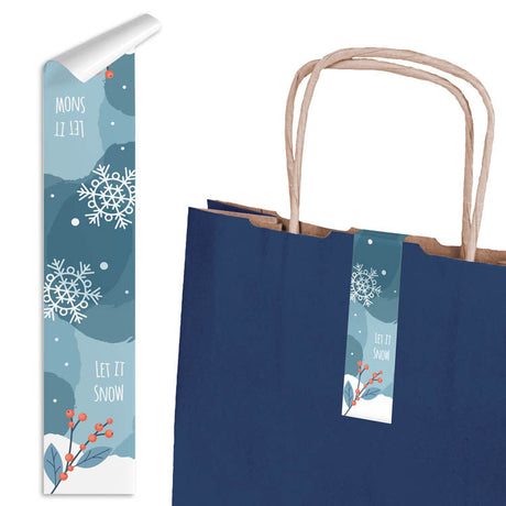 Große Weihnachtsaufkleber für Geschenke BLATT MIX