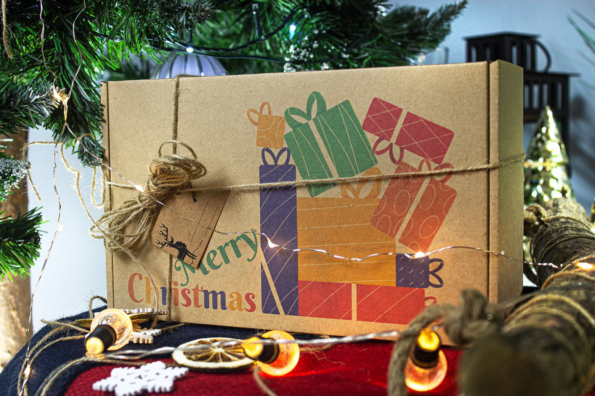 Weihnachtsmann-Geschenkbox, 3-teilig.