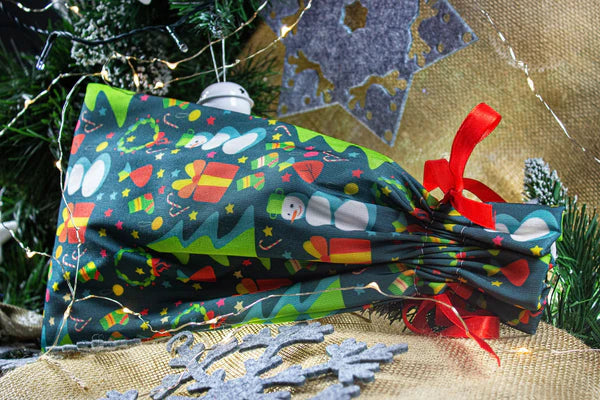 Weihnachtbeutel aus Polyester Schneemann 30x45cm