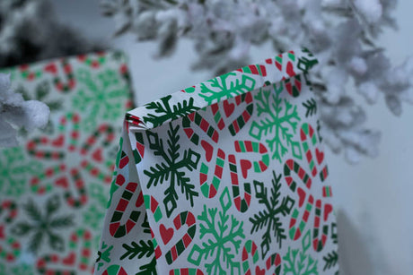 Weihnachtspapiertüte 160x80x270mm Christmas Canes