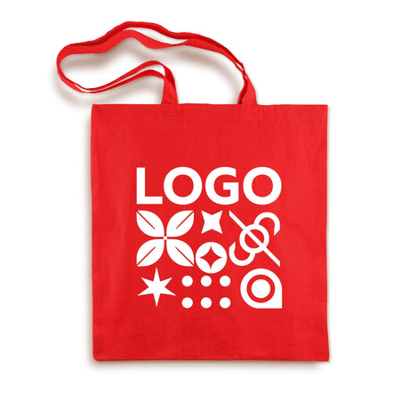 Bedruckte Baumwolltasche 380 × 420 mm, Rot [mat:mat-tasche-70:380x420:CE]