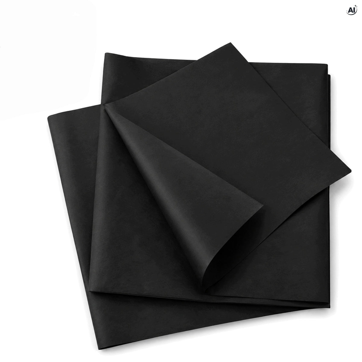 Dekoratives Geschenkpapier 35 x 50 cm - Verschiedene Sorten Schwarz