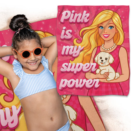 Baby Handtuch as Mikrofaser BARBIE PINK IS MY SUPERPOWER