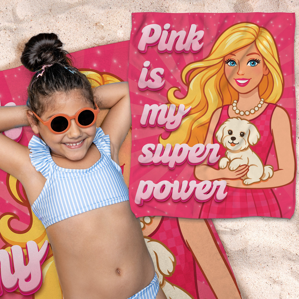 Baby Handtuch as Mikrofaser BARBIE PINK IS MY SUPERPOWER